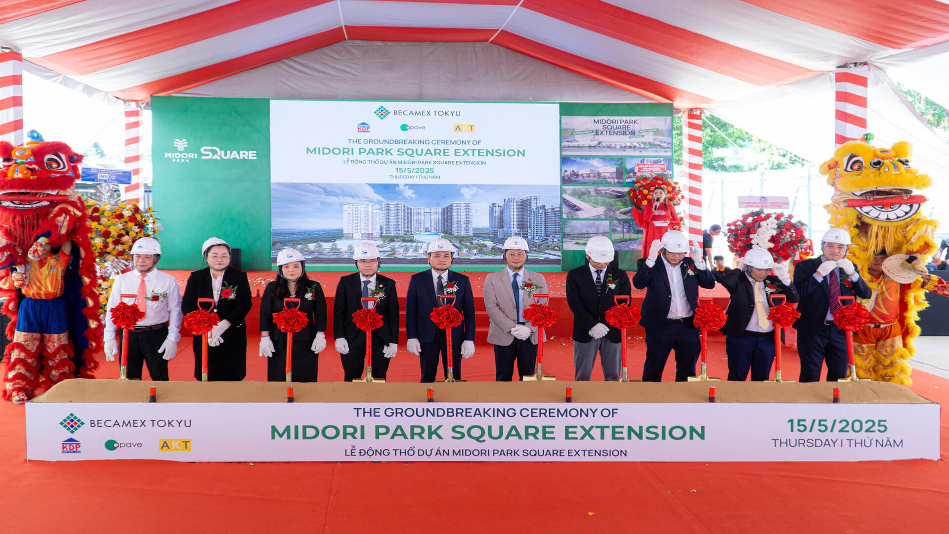 Groundbreaking ceremony of new commercial area