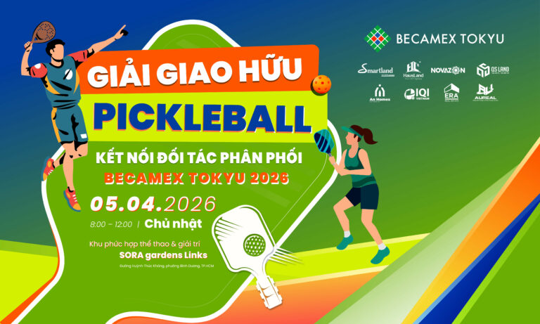 BECAMEX TOKYU LẦN ĐẦU TIÊN TỔ CHỨC GIẢI PICKLEBALL: KẾT SỨC MẠNH – NỐI NIỀM TIN CÙNG ĐỐI TÁC CHIẾN LƯỢC